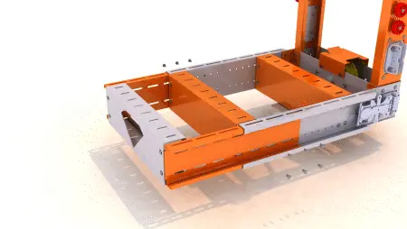L Type Elevator Frame Installation Animation